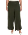 Eileen Fisher Plus Wide Ankle Pant In Green