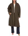 Eileen Fisher Plus Wool Coat In Brown