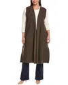 Eileen Fisher Plus Wool Vest In Brown