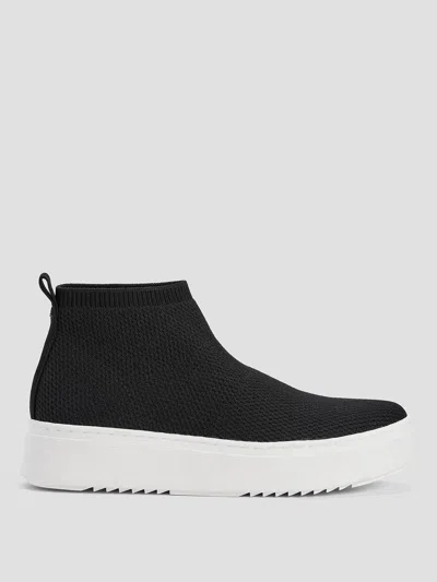 Eileen Fisher Polis Recycled Stretch Knit Sneaker In Black