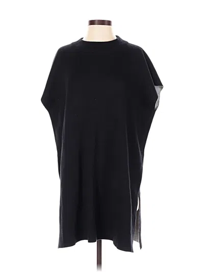 Pre-owned Eileen Fisher Poncho In Black