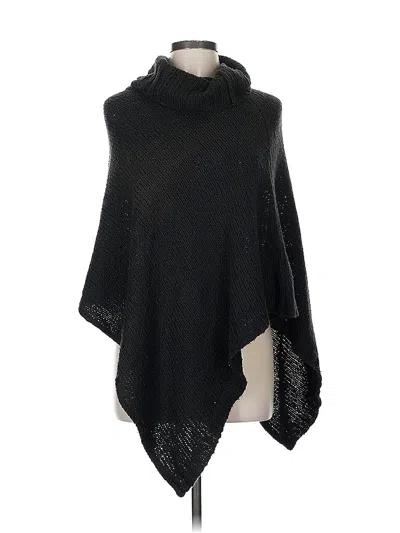 Pre-owned Eileen Fisher Poncho In Black