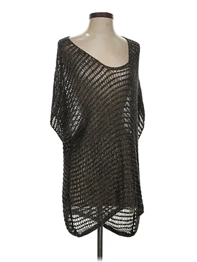 Pre-owned Eileen Fisher Poncho In Black