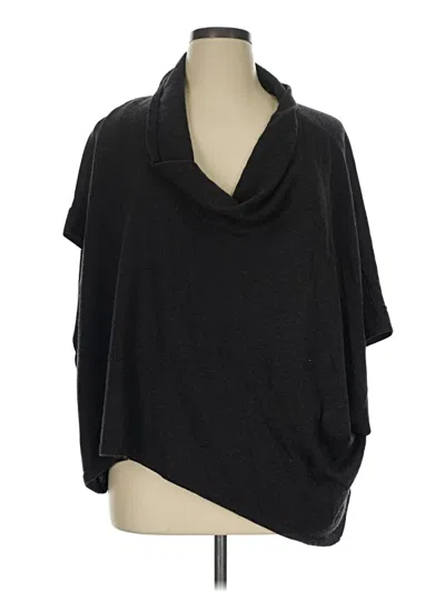 Pre-owned Eileen Fisher Poncho In Black