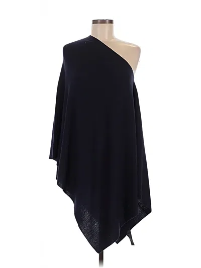 Pre-owned Eileen Fisher Poncho In Blue