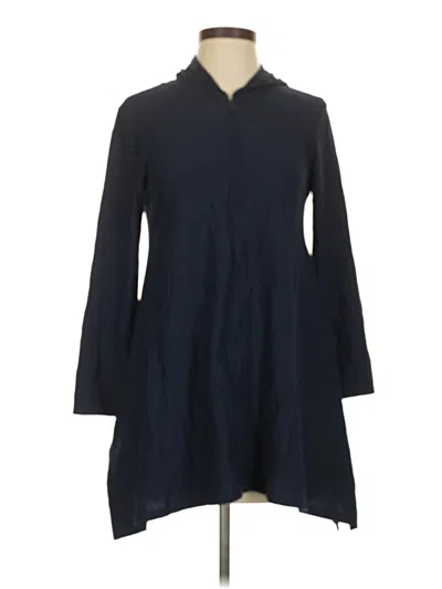 Pre-owned Eileen Fisher Poncho In Blue