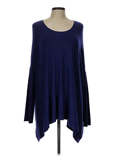 Pre-owned Eileen Fisher Poncho In Blue