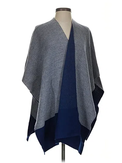 Pre-owned Eileen Fisher Poncho In Blue