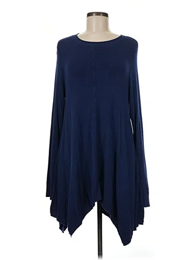 Pre-owned Eileen Fisher Poncho In Blue