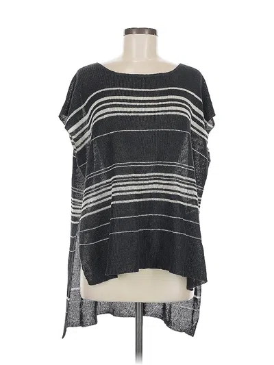Pre-owned Eileen Fisher Poncho In Gray
