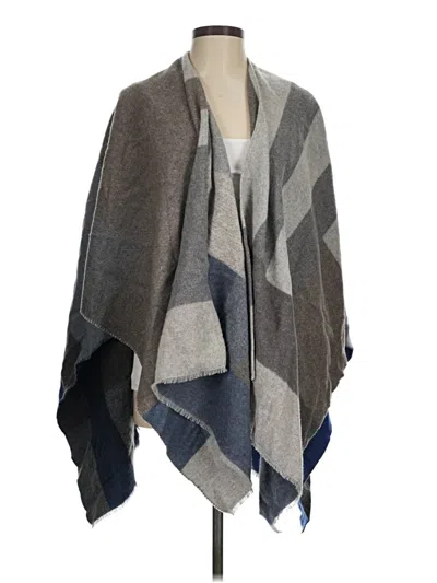 Pre-owned Eileen Fisher Poncho In Gray