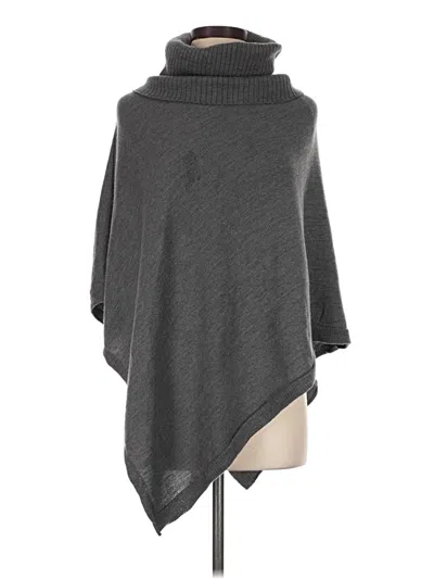 Pre-owned Eileen Fisher Poncho In Gray