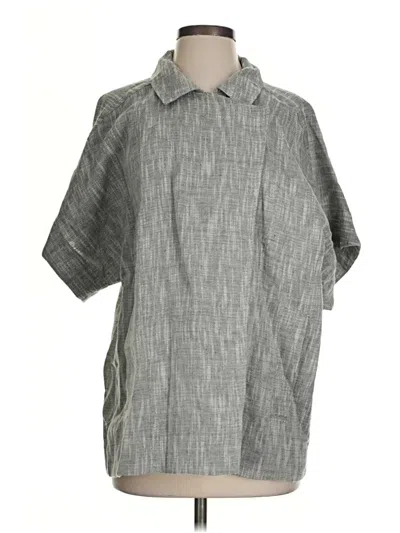 Pre-owned Eileen Fisher Poncho In Gray