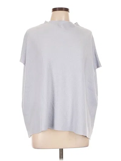 Pre-owned Eileen Fisher Poncho In Gray