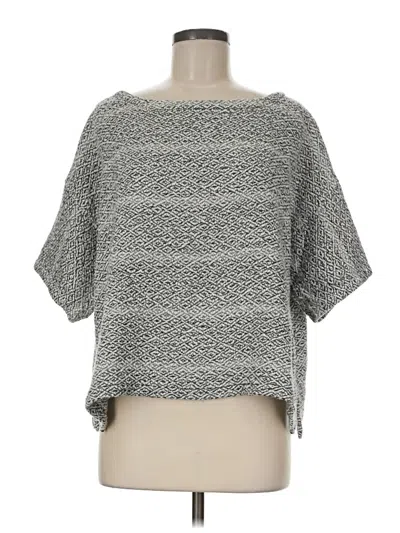 Pre-owned Eileen Fisher Poncho In Gray