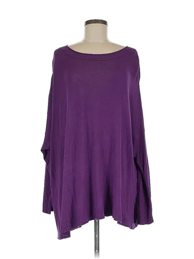 Pre-owned Eileen Fisher Poncho In Purple