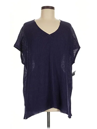 Pre-owned Eileen Fisher Poncho In Purple
