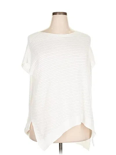 Pre-owned Eileen Fisher Poncho In White
