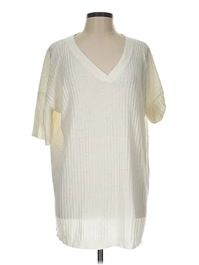 Pre-owned Eileen Fisher Poncho In White