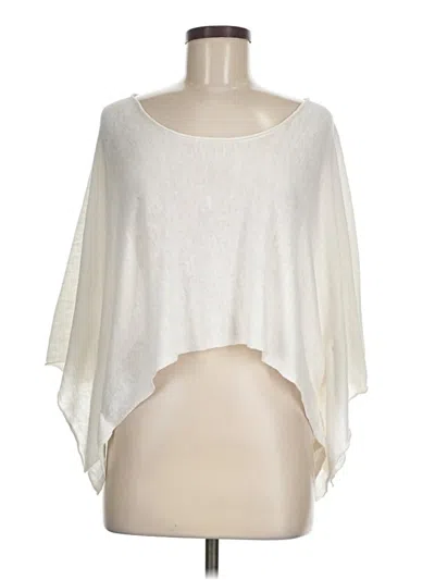 Pre-owned Eileen Fisher Poncho In White