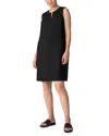 Eileen Fisher Sleeveless Ponte Shift Dress In Black