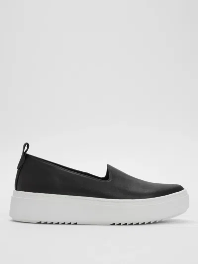 Eileen Fisher Prosper Platform Sneaker In Leather In Black