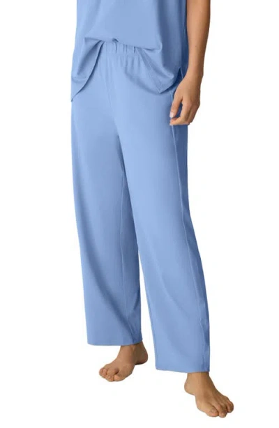 Eileen Fisher Pull-on Organic Cotton Ankle Pants In Blue