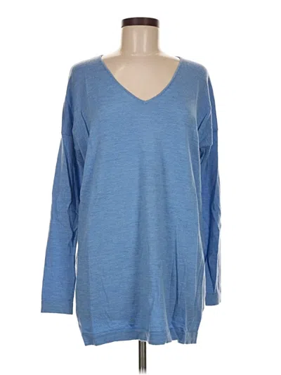 Pre-owned Eileen Fisher Pullover Sweater In Blue