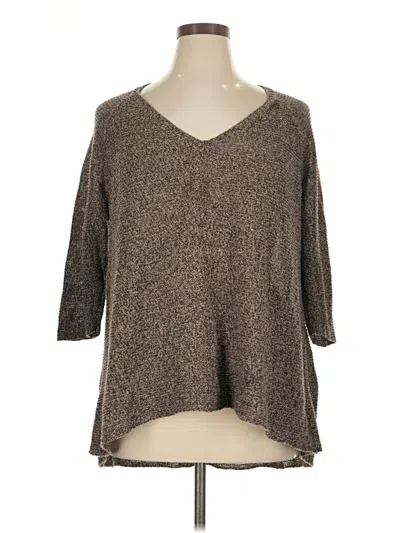 Pre-owned Eileen Fisher Pullover Sweater In Brown