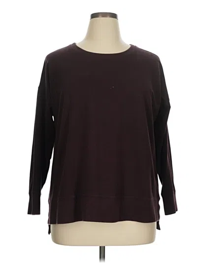 Pre-owned Eileen Fisher Pullover Sweater In Burgundy