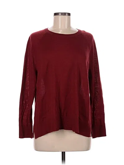 Pre-owned Eileen Fisher Pullover Sweater In Burgundy
