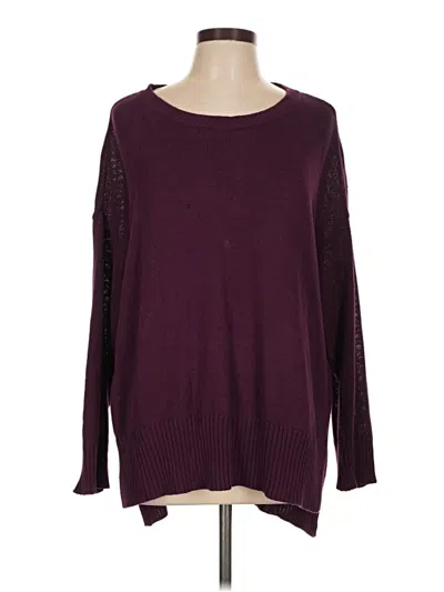 Pre-owned Eileen Fisher Pullover Sweater In Burgundy