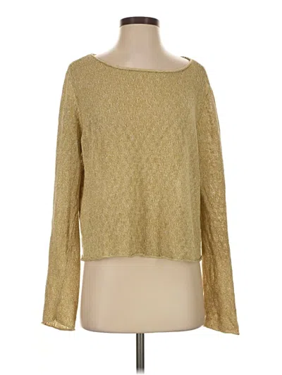 Pre-owned Eileen Fisher Pullover Sweater In Gold