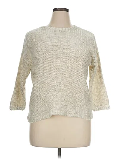 Pre-owned Eileen Fisher Pullover Sweater In Ivory