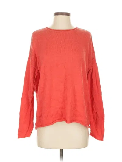 Pre-owned Eileen Fisher Pullover Sweater In Orange