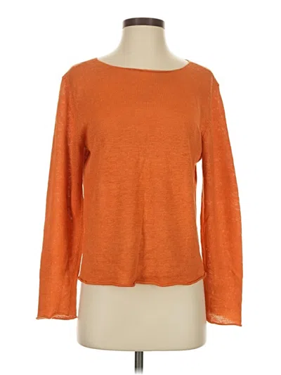 Pre-owned Eileen Fisher Pullover Sweater In Orange