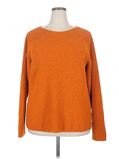 Pre-owned Eileen Fisher Pullover Sweater In Orange
