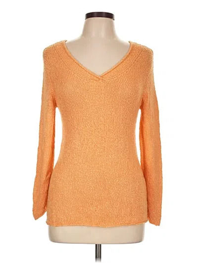 Pre-owned Eileen Fisher Pullover Sweater In Orange
