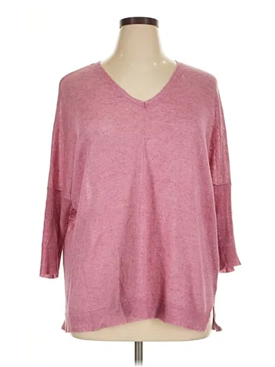 Pre-owned Eileen Fisher Pullover Sweater In Pink