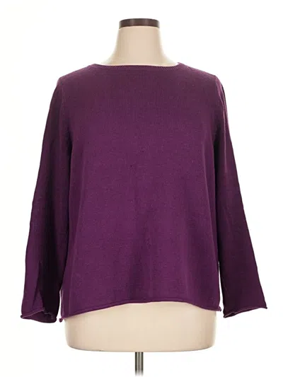 Pre-owned Eileen Fisher Pullover Sweater In Purple