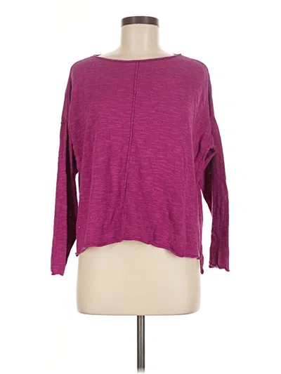 Pre-owned Eileen Fisher Pullover Sweater In Purple