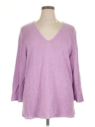 Pre-owned Eileen Fisher Pullover Sweater In Purple