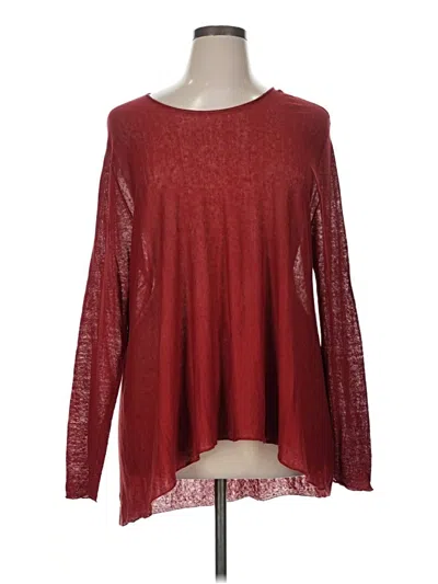 Pre-owned Eileen Fisher Pullover Sweater In Red