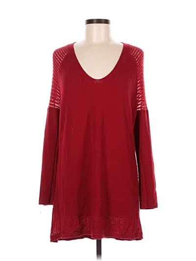 Pre-owned Eileen Fisher Pullover Sweater In Red