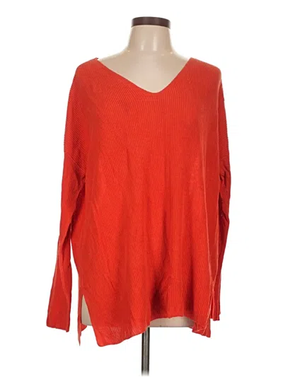 Pre-owned Eileen Fisher Pullover Sweater In Red