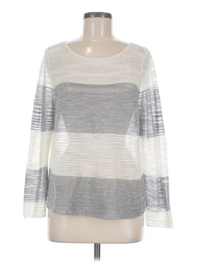 Pre-owned Eileen Fisher Pullover Sweater In Silver