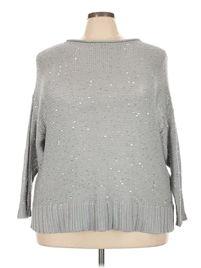 Pre-owned Eileen Fisher Pullover Sweater In Silver