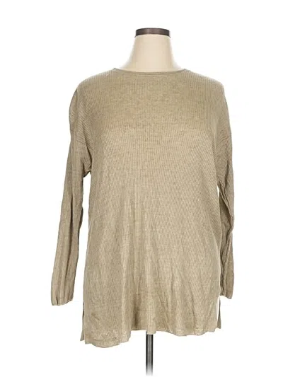 Pre-owned Eileen Fisher Pullover Sweater In Tan