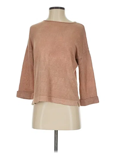 Pre-owned Eileen Fisher Pullover Sweater In Tan