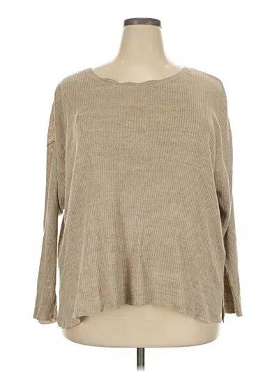 Pre-owned Eileen Fisher Pullover Sweater In Tan
